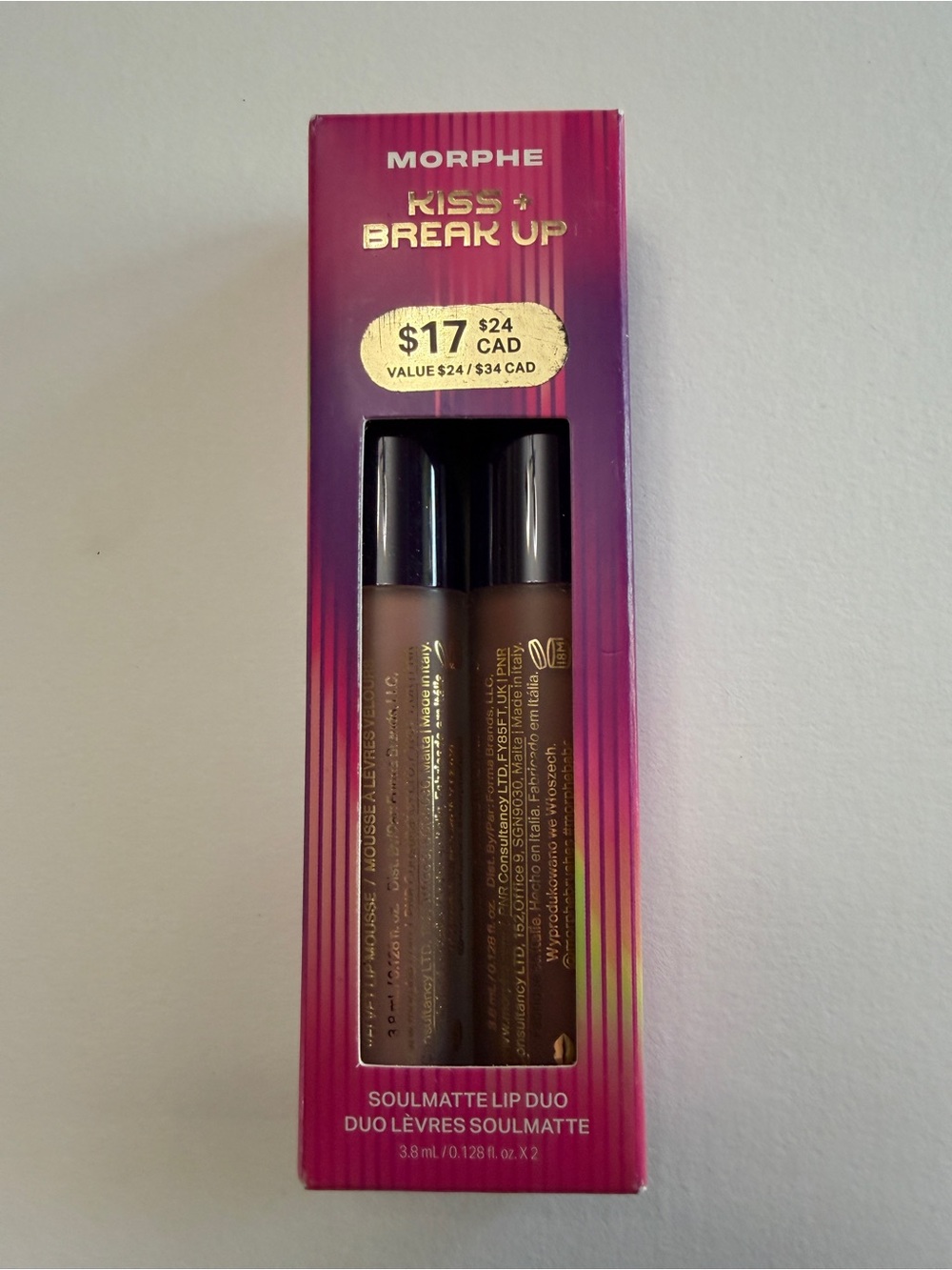 Morphe Kiss & Break Up Soulmatte Lip Duo — Warm Brown & Deep Brown